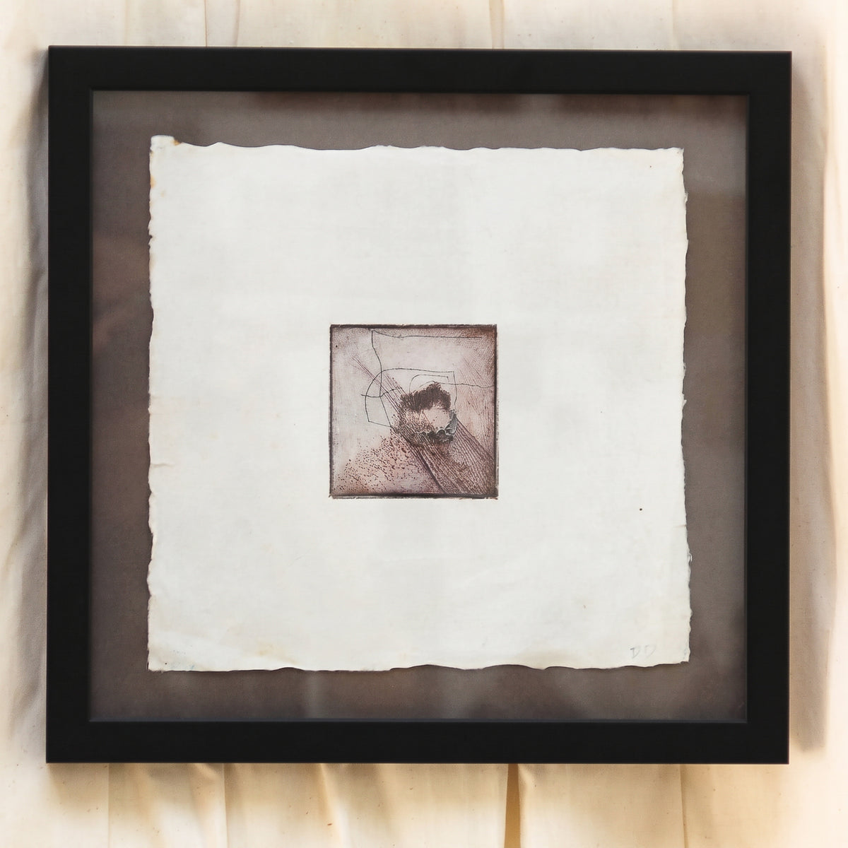 "DD" Signed Small Etching 2