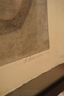 "D.Demarco" Signed Etching Yellow