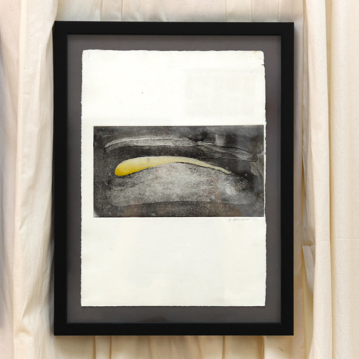 "D.Demarco" Signed Etching , Yellow, 1973