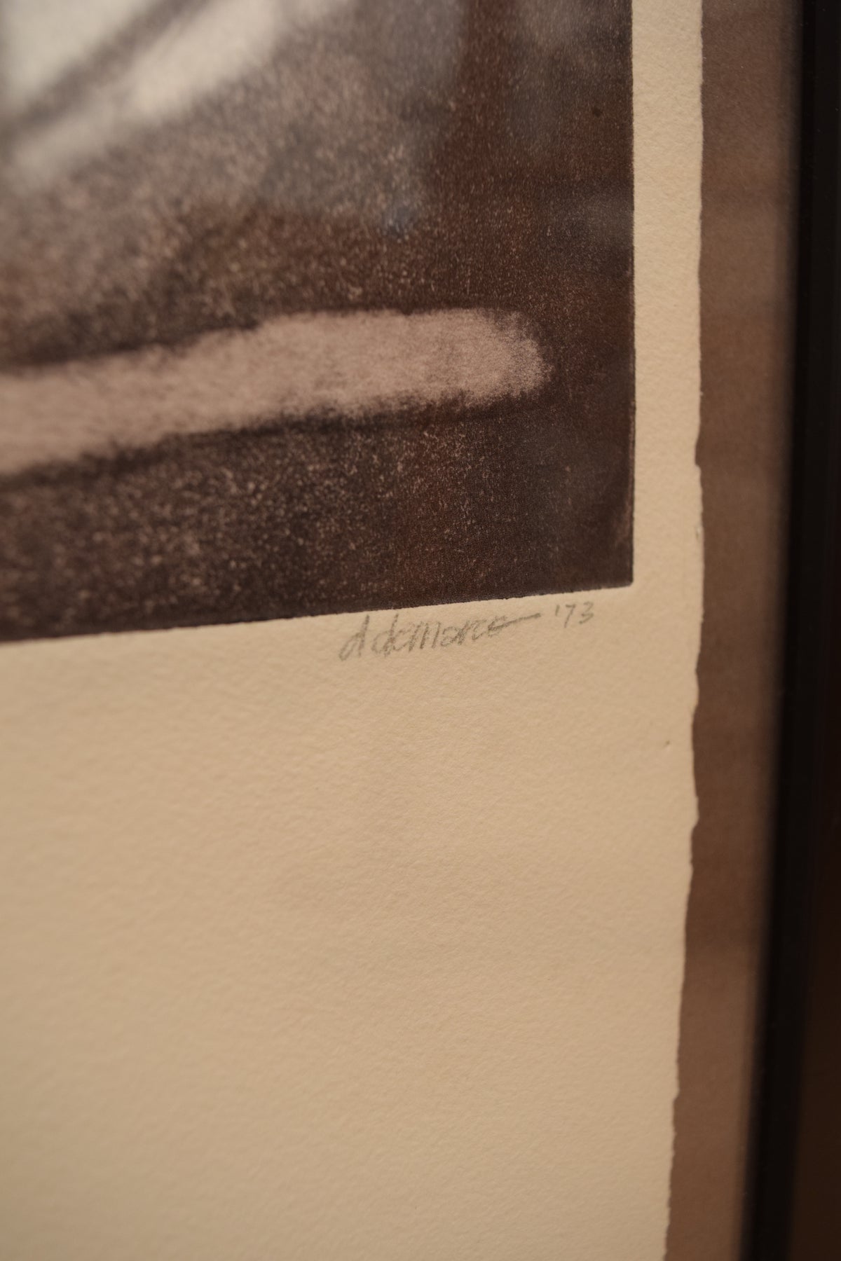 "D.Demarco" Signed Etching , Yellow, 1973