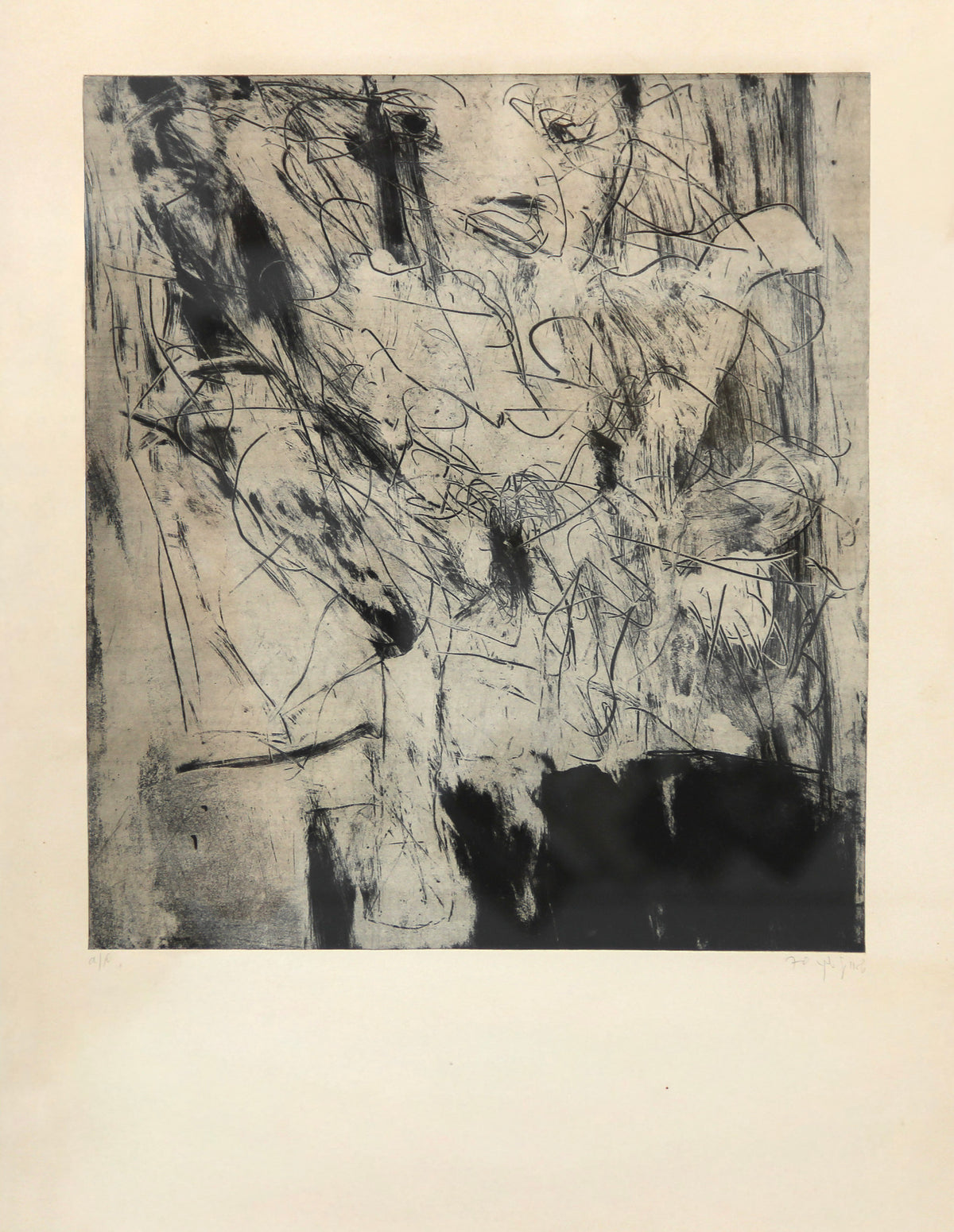 Black and White, Abstract Print, Signed, Artist Proof