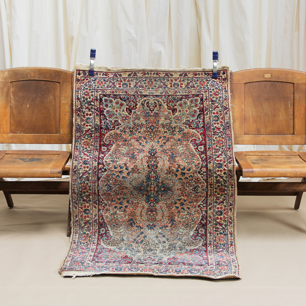Wool Throw Rug 4'8" x 2'11"