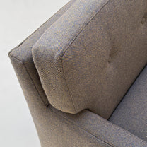 Close-up of a textured gray micro-checked Designtex fabric