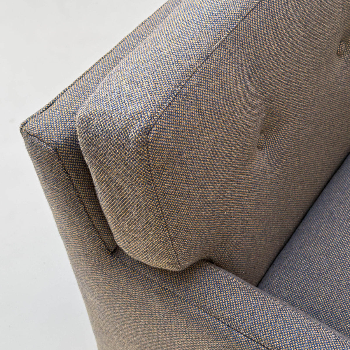 Close-up of a textured gray micro-checked Designtex fabric